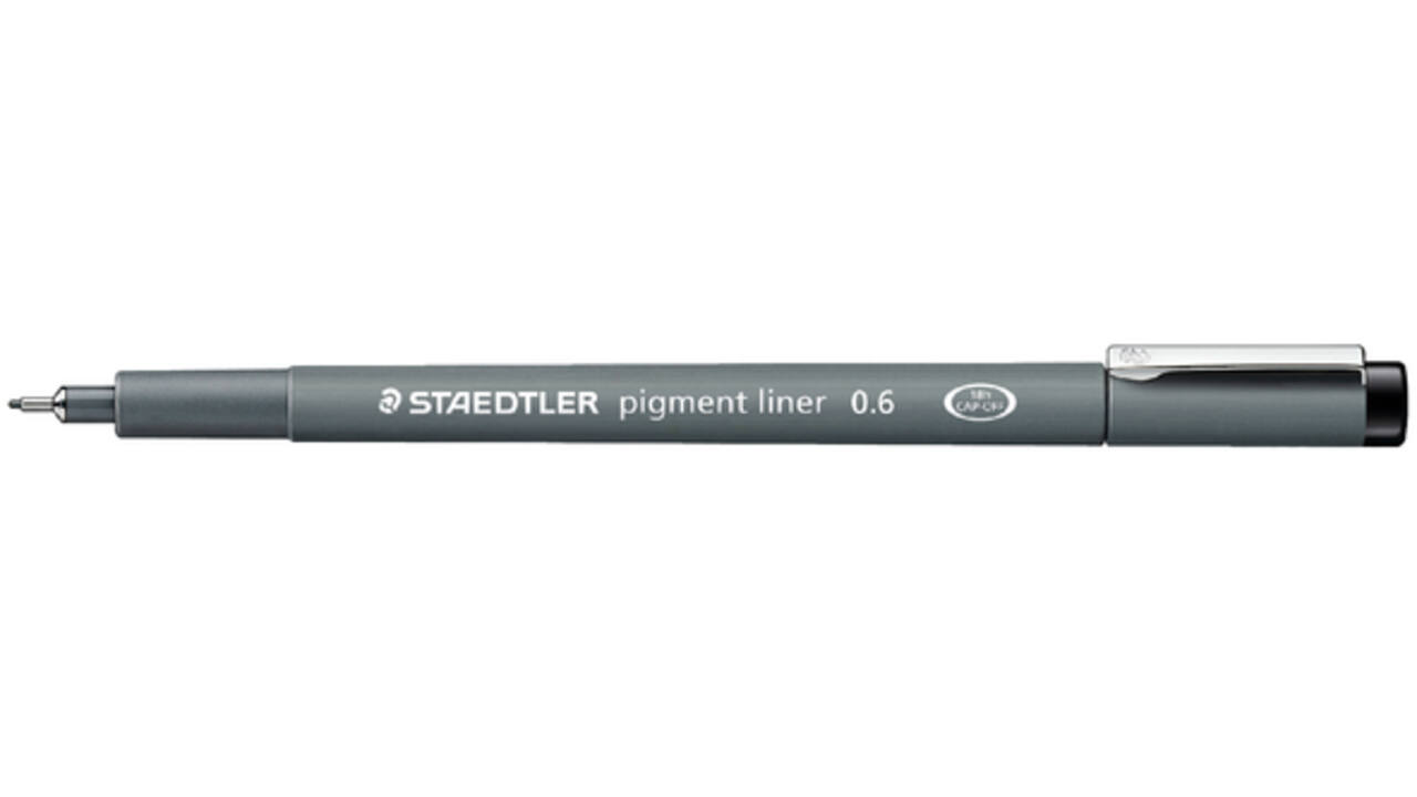 Fineliner Staedtler Pigment 308 zwart 0.6mm