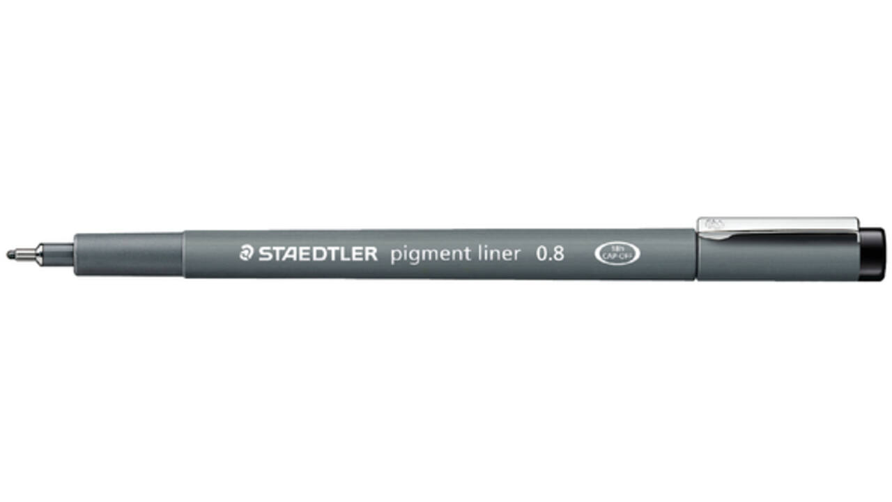 Fineliner Staedtler Pigment 308 zwart 0.8mm