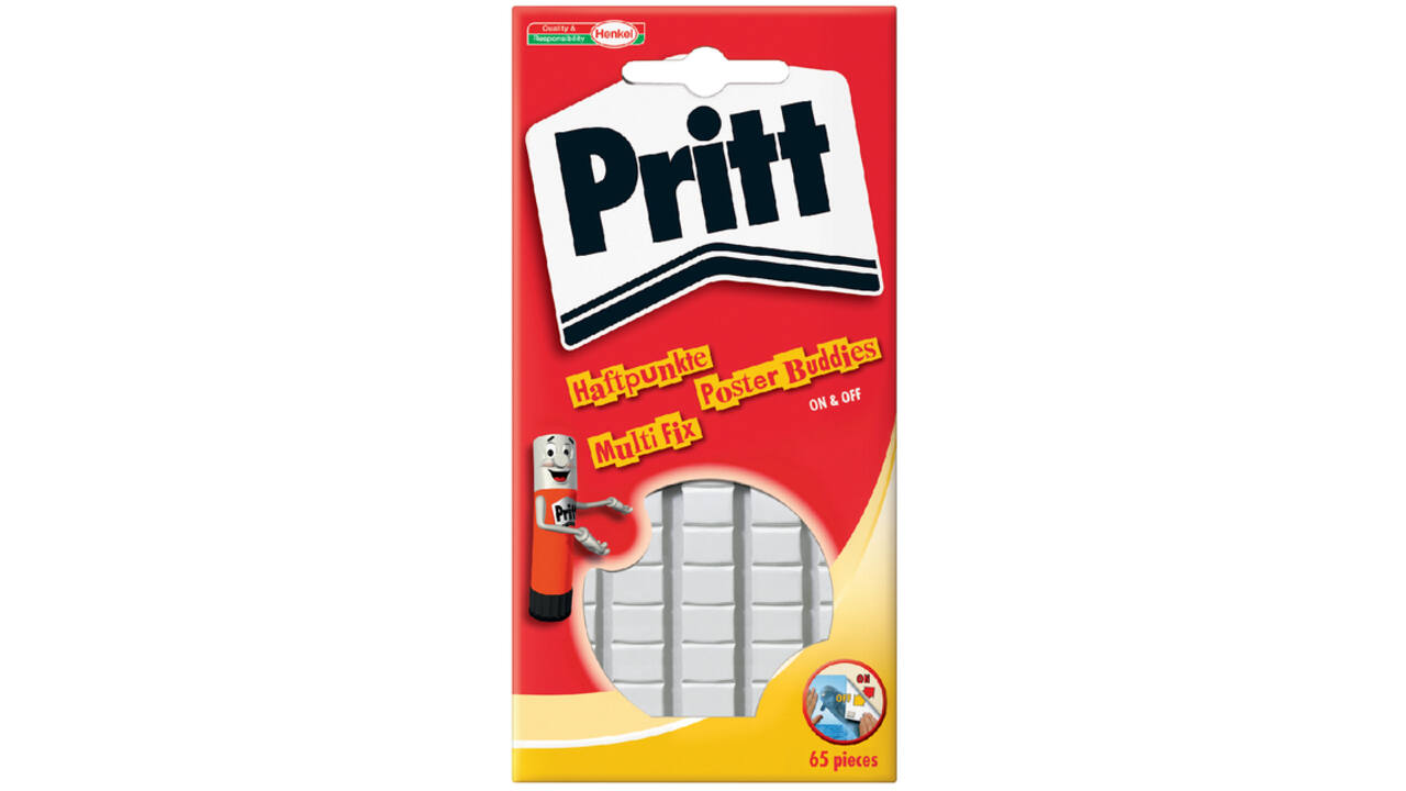 Buddies Pritt dubbelzijdige kleefpad poster blister à 65 stuks