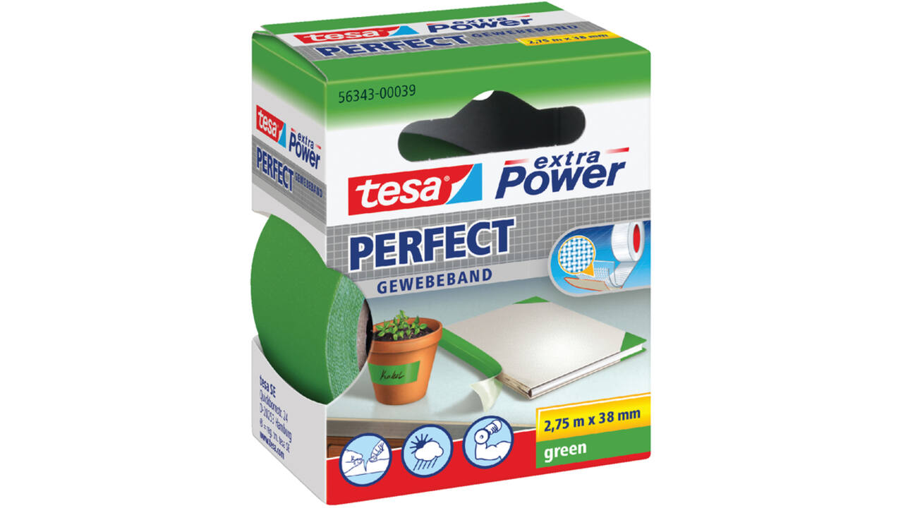 Textieltape tesa® extra Power Perfect 2.75mx38mm groen