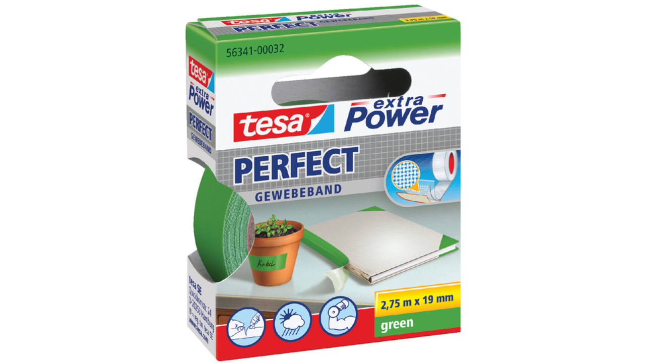 Textieltape tesa® extra Power Perfect 2.75mx19mm groen