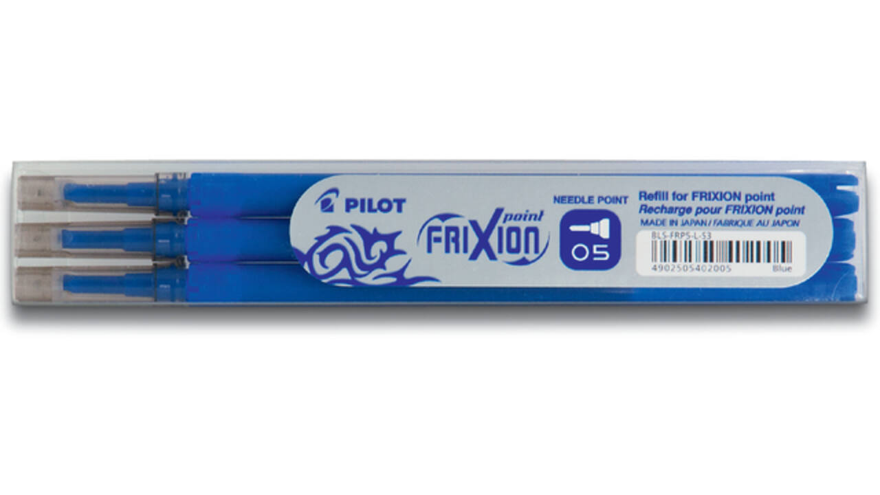 Rollerpenvulling PILOT friXion fijn blauw set à 3 stuks