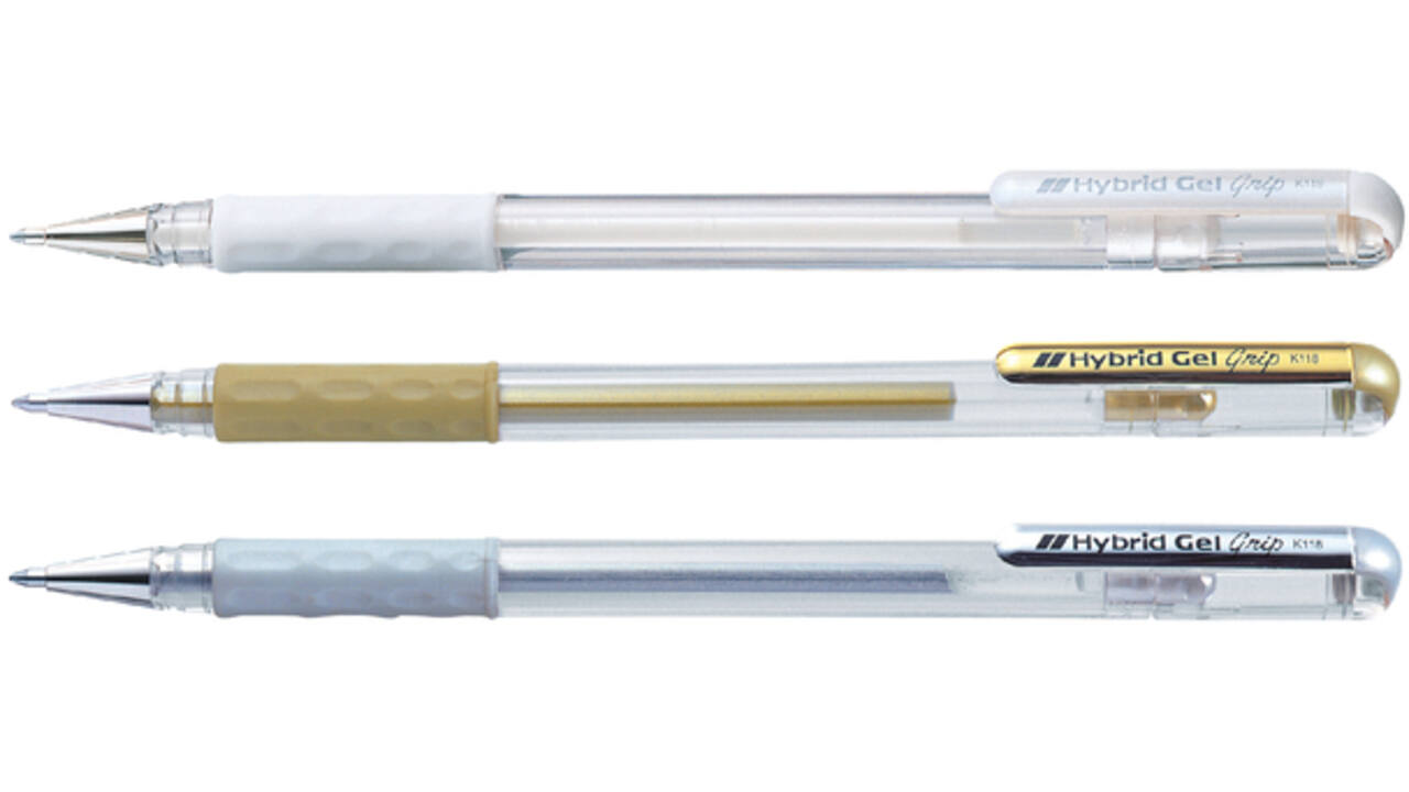 Gelschrijver Pentel K118 Grip medium goud