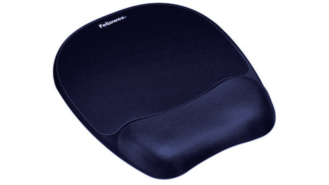 Muismat met polssteun Fellowes schuim saffierblauw