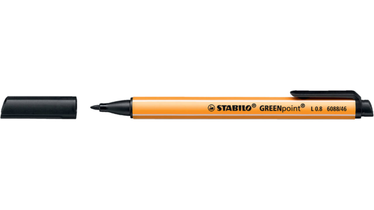 Fineliner STABILO GREENpoint 6088/46 large zwart