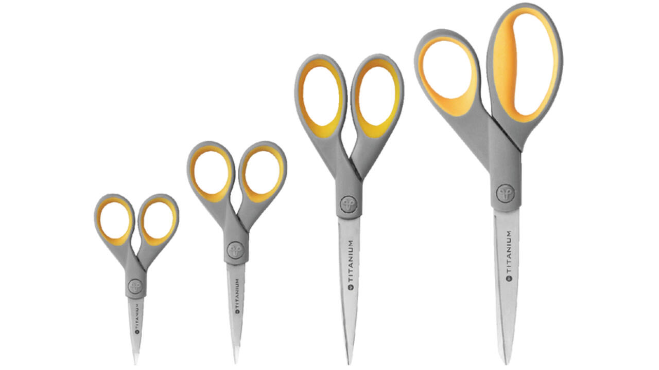 Kantoorschaar Westcott 180mm met softgrip titanium