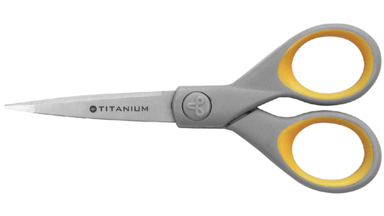 Kantoorschaar Westcott 130mm met softgrip titanium
