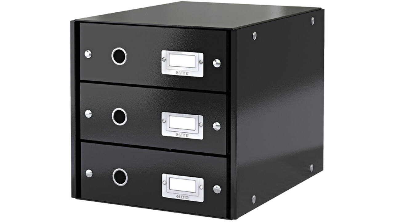 Ladenkast Leitz Click & Store WOW 3 laden zwart