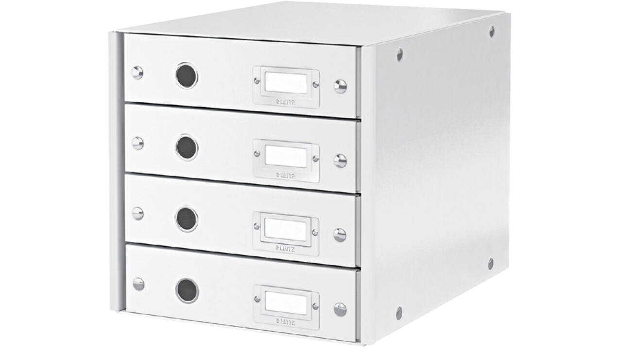 Ladenkast Leitz WOW Click & Store 4 laden wit