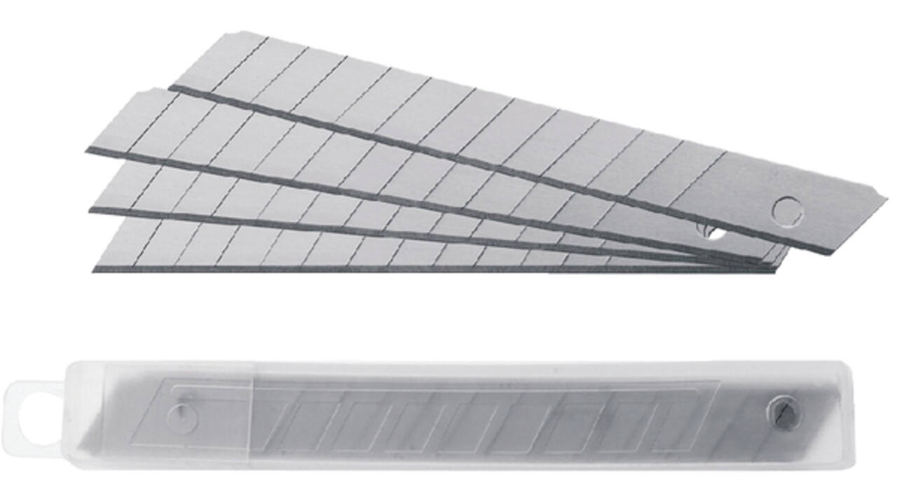 Snijmes Westcott office 9mm met schuifsluiting en metalen houder blauw