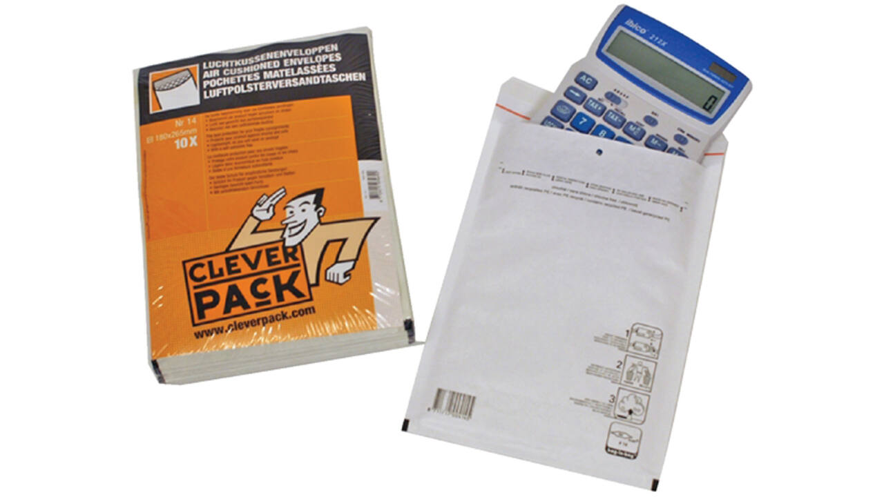 Envelop CleverPack luchtkussen nr18 295x370mm wit pak à 10 stuks