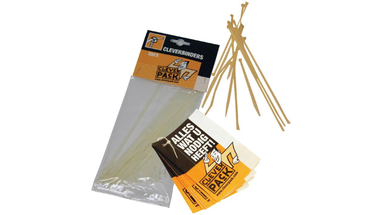 Inbindstrip CleverPack cleverbinder kabel 10/20cm wit