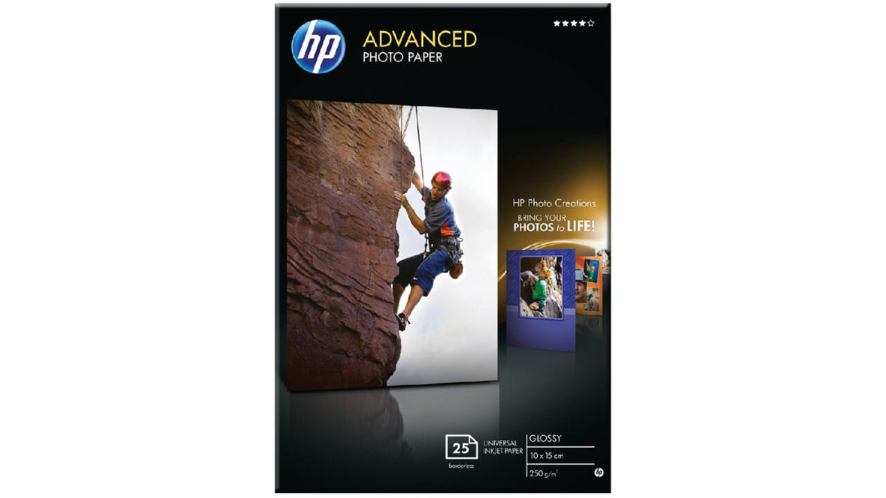 Inkjetpapier HP Q8691A 10x15cm photo glossy 250gr 25vel