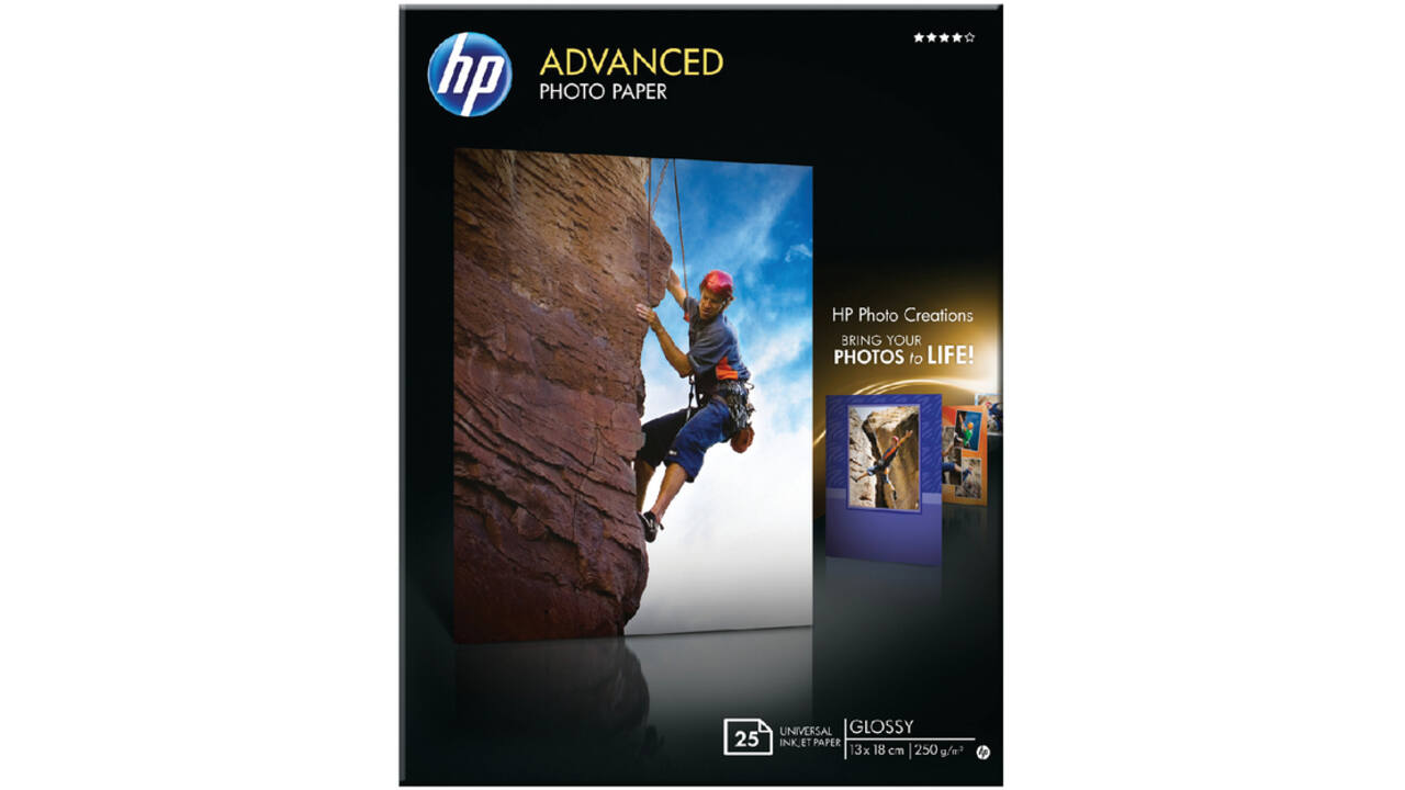 Inkjetpapier HP Q8696A 13x18cm photo glossy 250gr 25vel