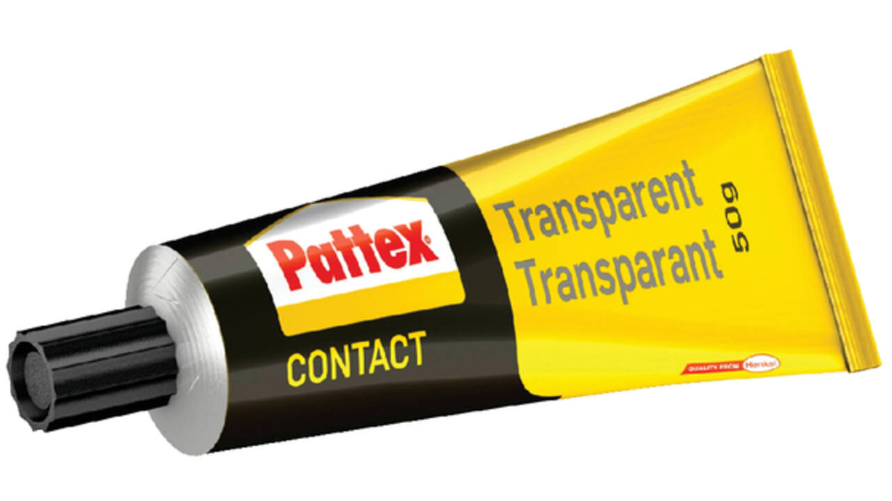 Contactlijm Pattex transparant tube 50gram op blister