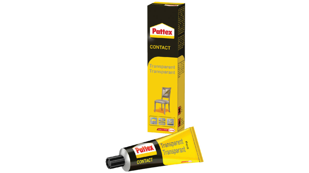 Contactlijm Pattex transparant tube 50gram op blister