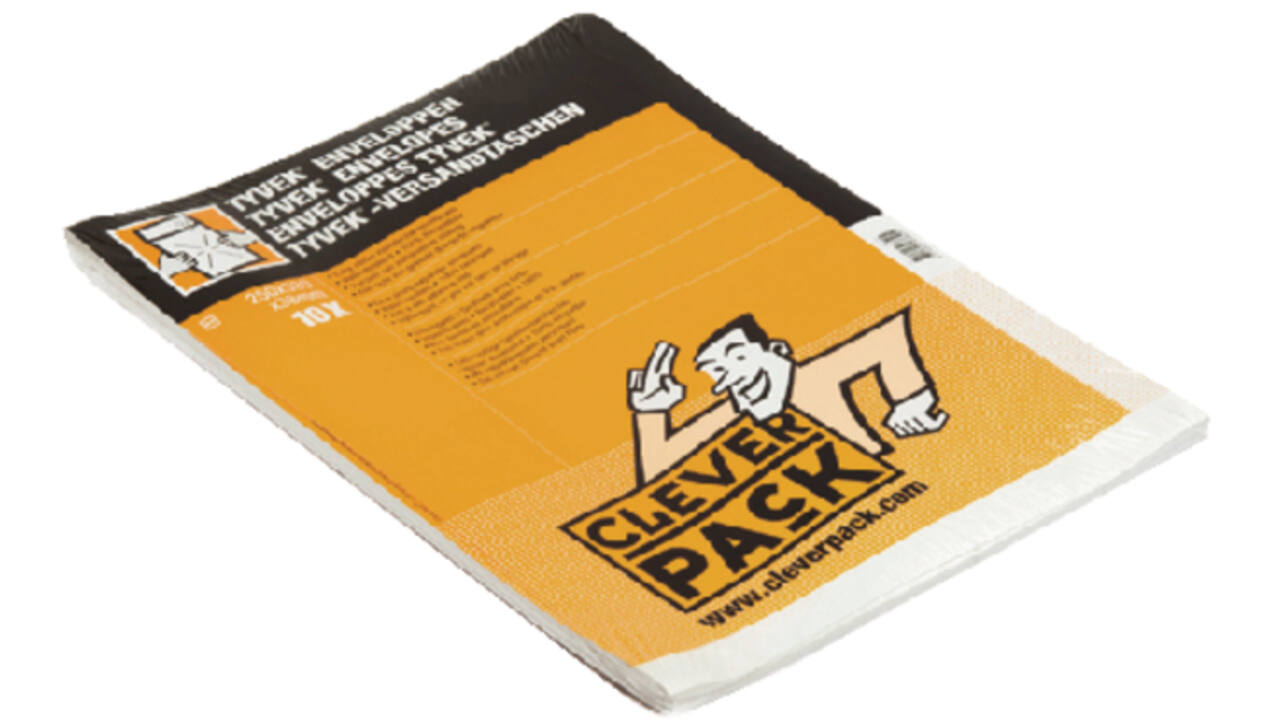 Envelop CleverPack Tyvek monsterzak 250x353x38mm wit pak à 10 stuks