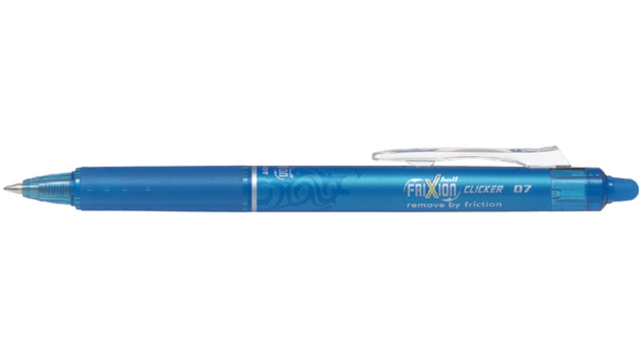 Rollerpen PILOT friXion clicker medium lichtblauw