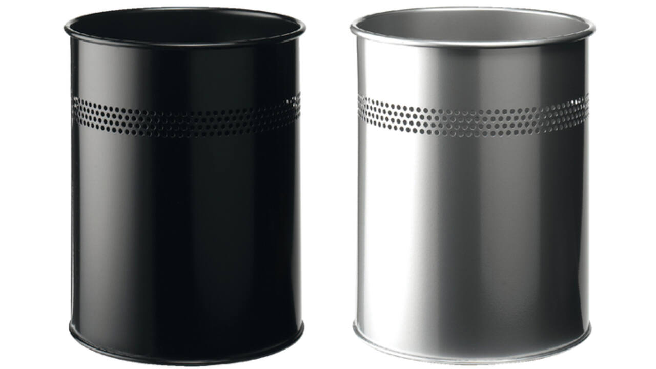 Papierbak Durable 3300-23 15liter 30mm perforatie zilver