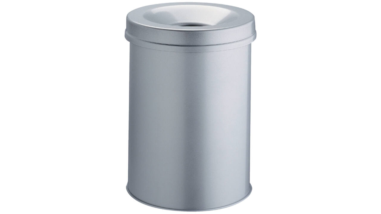 Papierbak met vlamdover Vepabins 15liter 26cm grijs