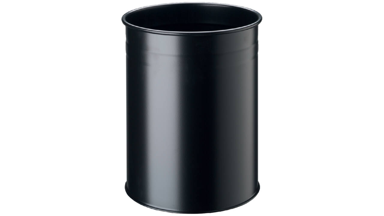 Papierbak Durable 3304-01 15liter rond zwart