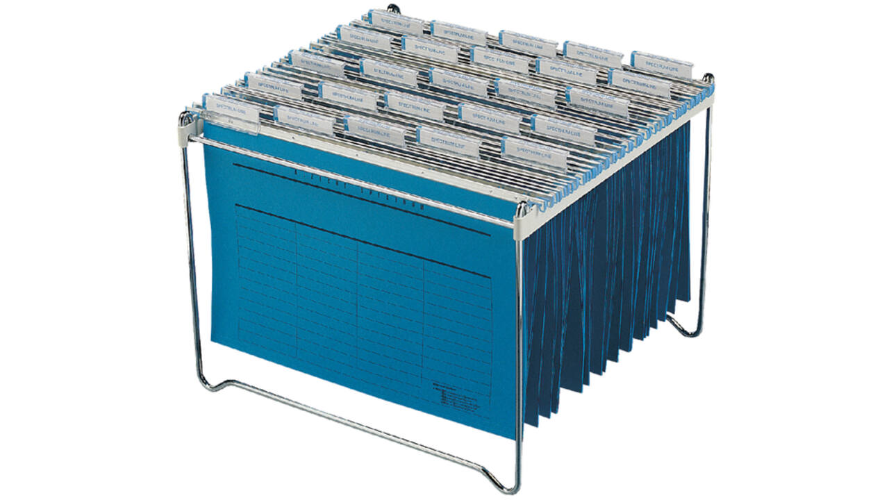 Hangmappenrek Durable t.b.v. 30-40 mappen chroom