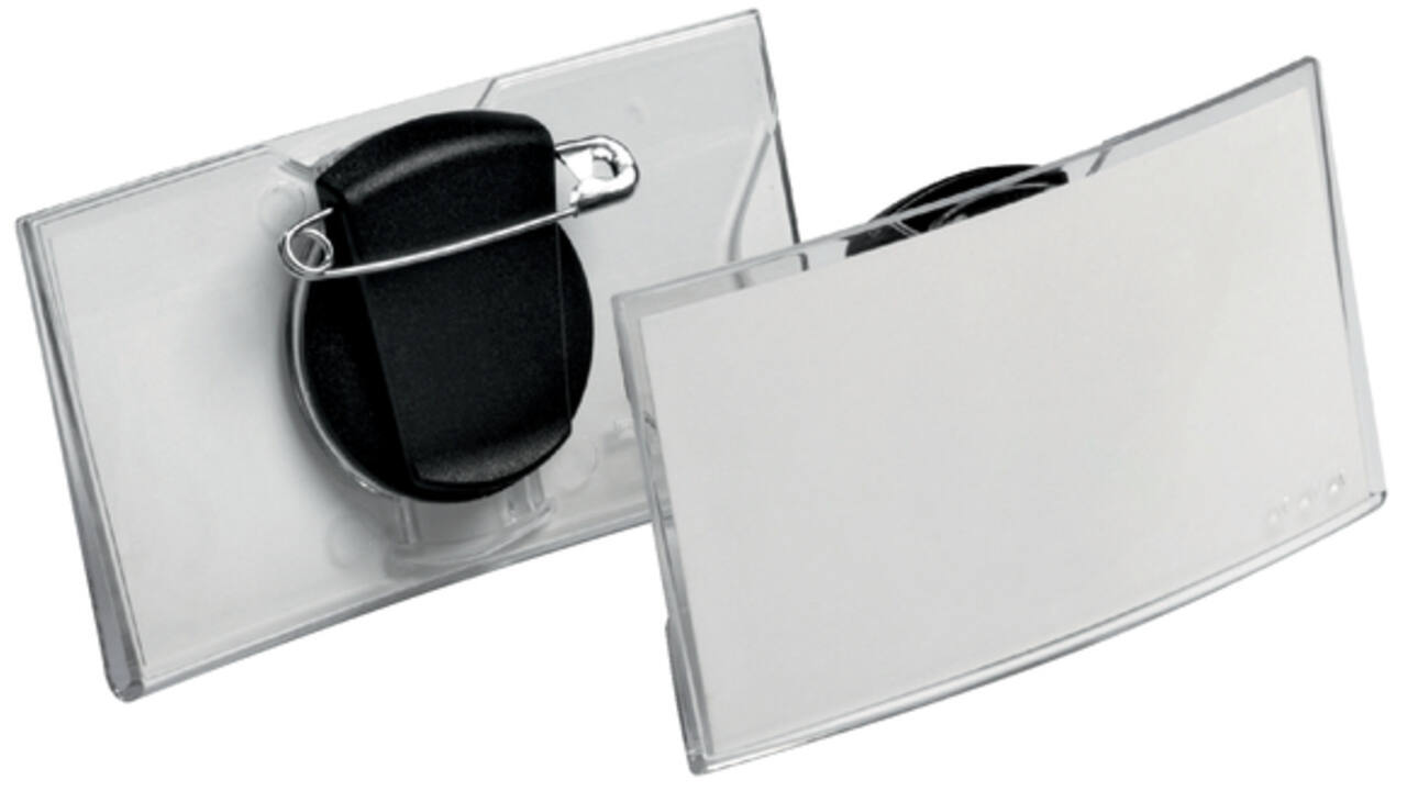 Badge Durable 8124 convex met combiklem 40x75mm