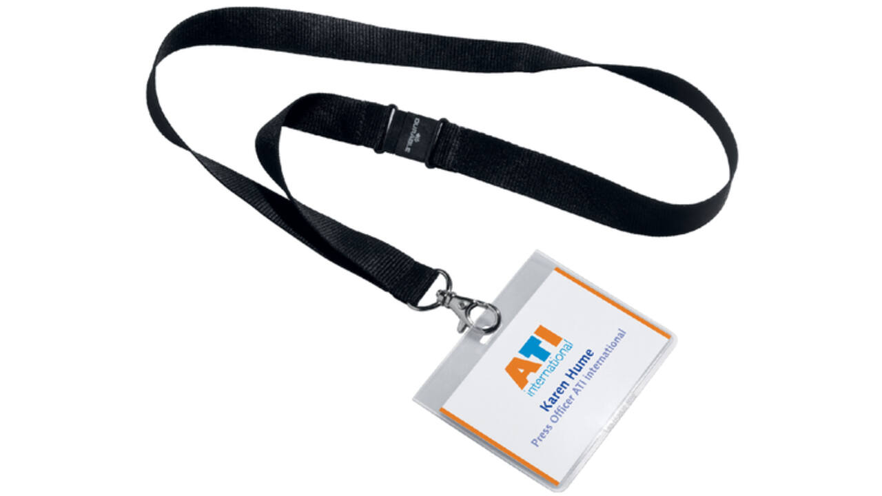 Veiligheidspasmapje Durable 8600 gesloten 60x90mm +band