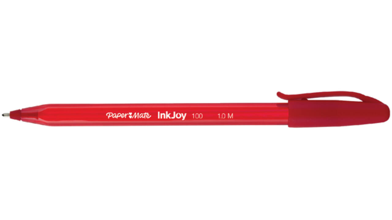 Balpen Paper Mate Inkjoy 100 medium rood