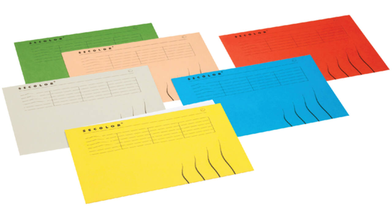 Vouwmap Secolor A4 gelijk 225gr chamois