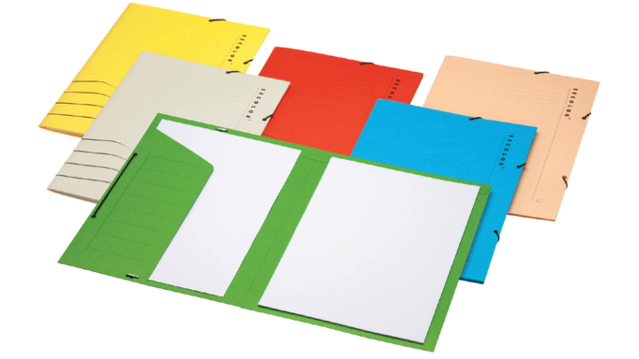 Elastomap Secolor Folio 100% gerecycled karton 250 gr Rood