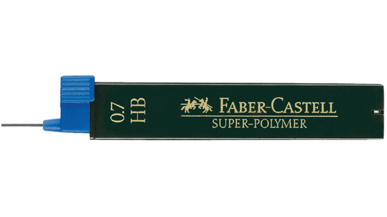 Potloodstift Faber-Castell HB 0.7mm super-polyme koker à 12 stuks