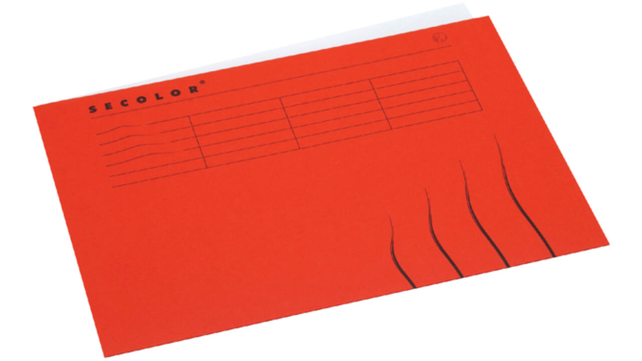 Vouwmap Secolor A4 gelijk 225gr rood