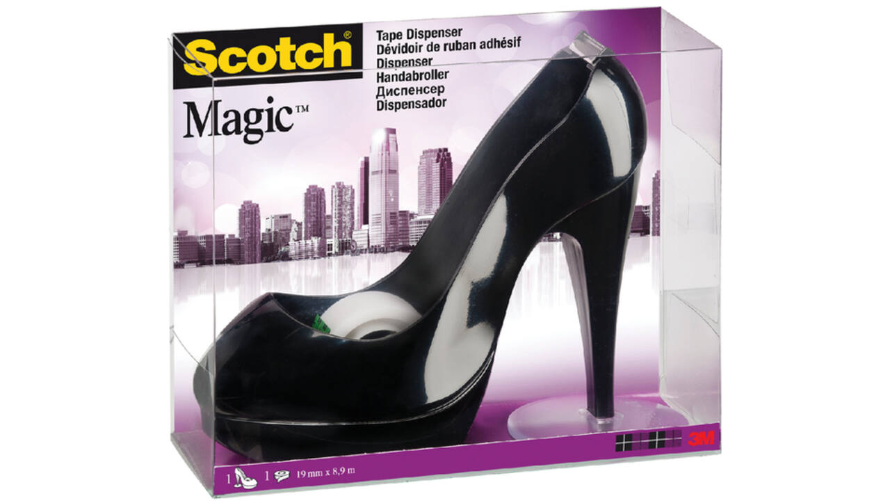 Plakbandhouder Scotch schoen C30 zwart + 1 rol 19mmx8.9m