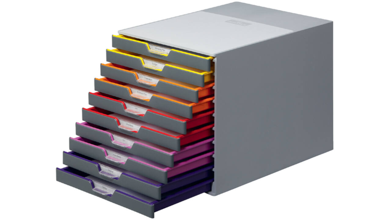 Ladenbox Durable Varicolor 10 laden grijs