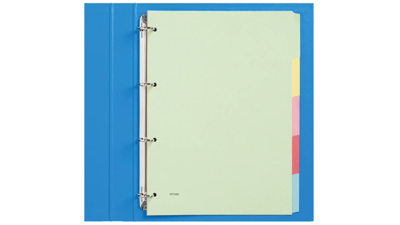 Tabbladen Qbasic 4-gaats karton 5-delig assorti karton
