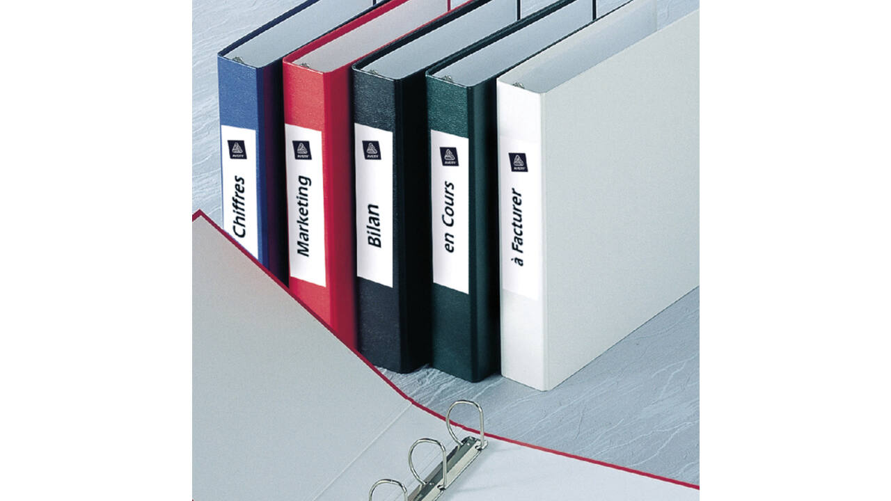 Rugetiket Avery breed 62x192mm zelfklevend wit