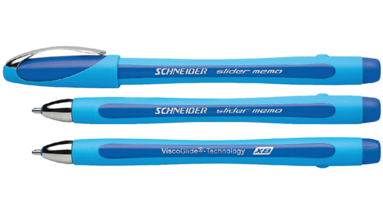 Balpen Schneider Slider Memo extra breed blauw