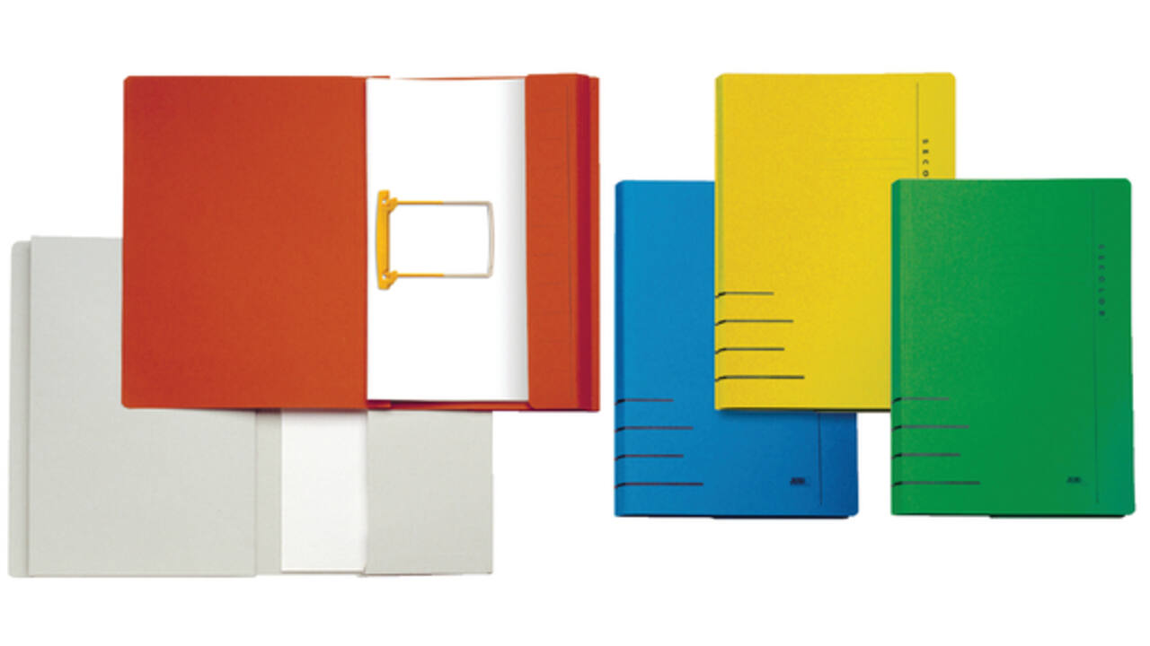 Combimap Secolor folio 1 klep recycled 250gr blauw