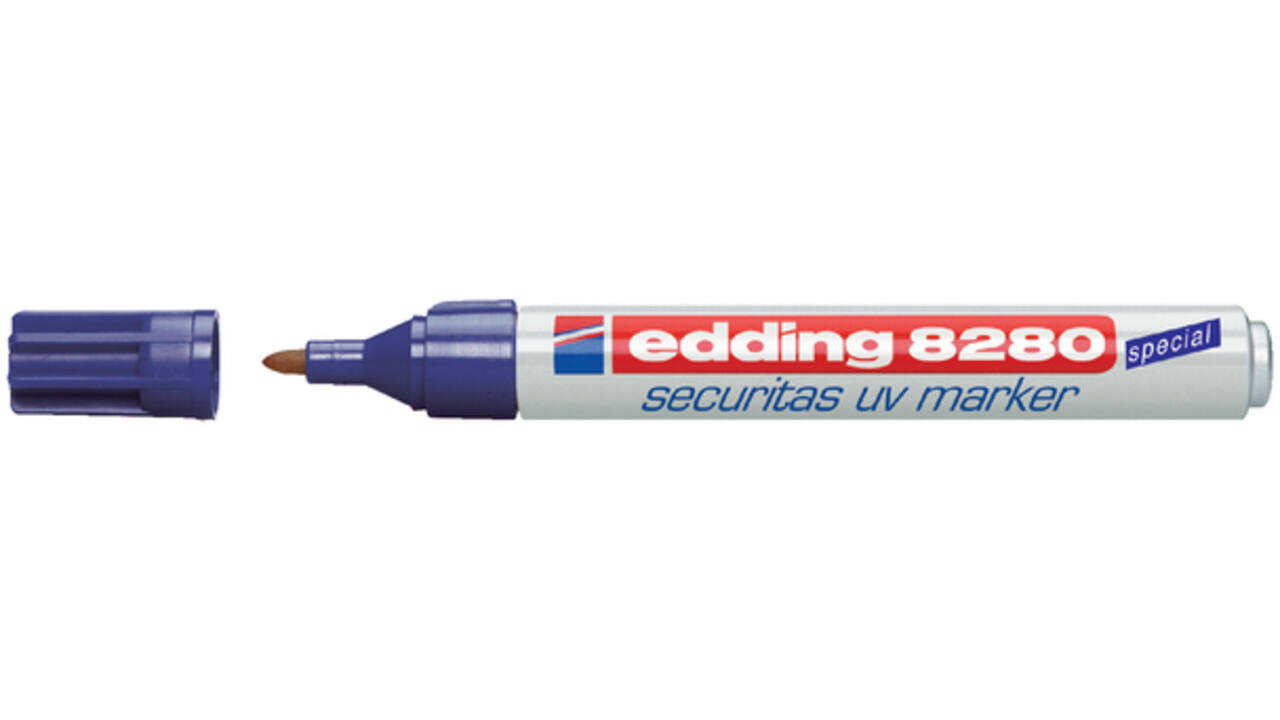 Viltstift edding 8280 onzichtbaar rond 1.5-3mm UV
