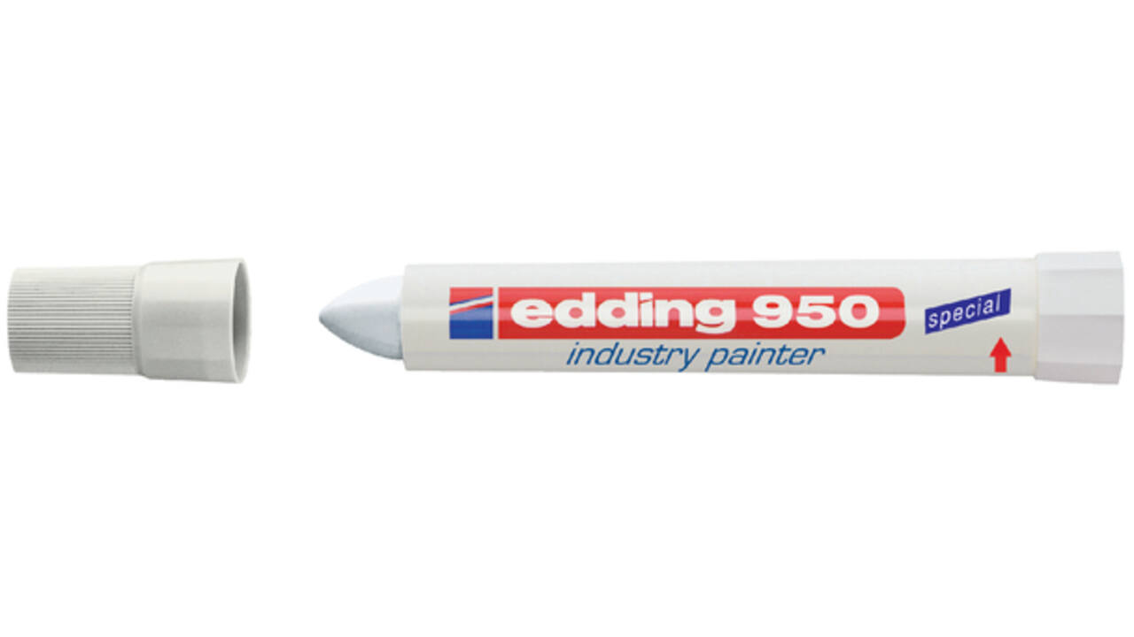 Viltstift edding 950 pastamarker industry rond 10mm wit
