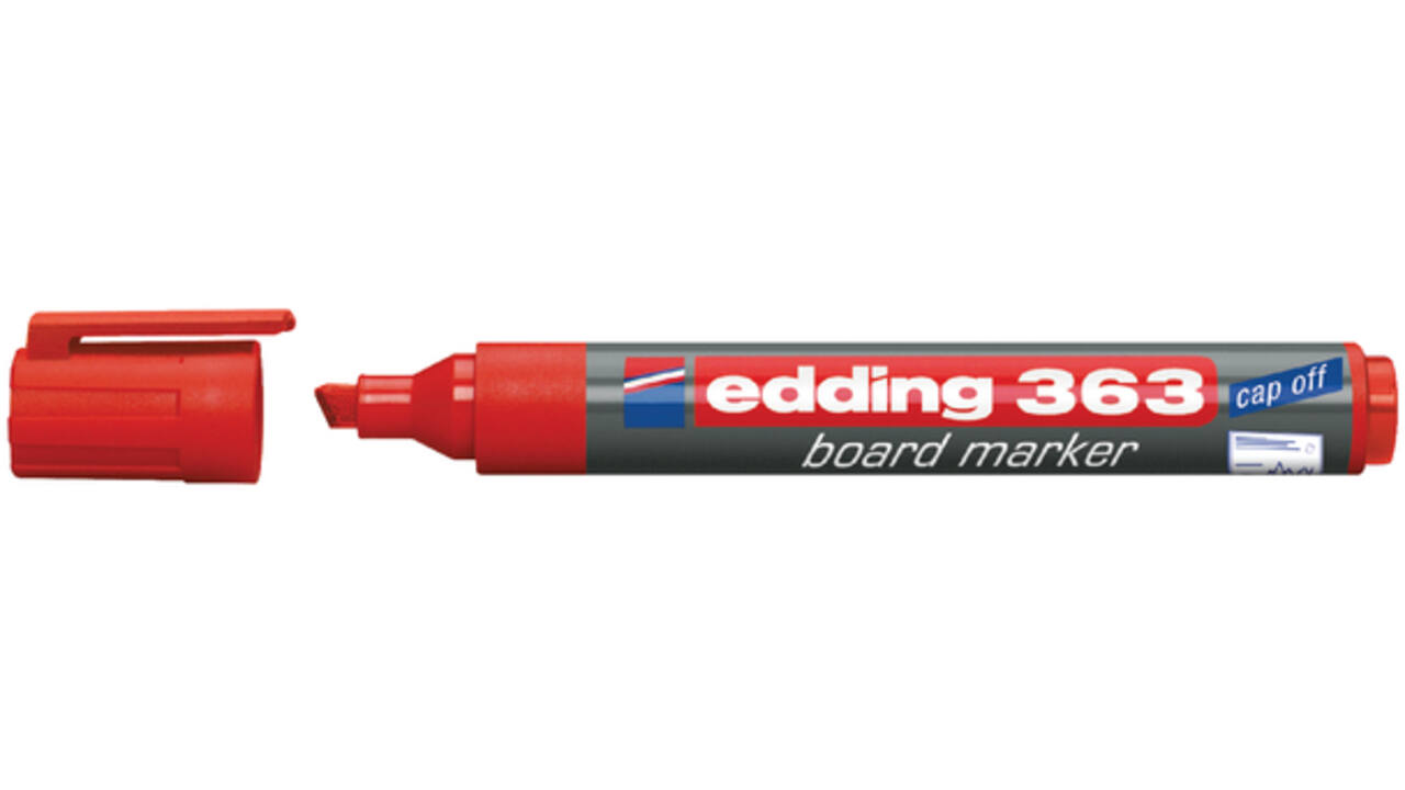 Viltstift edding 363 whiteboard schuin 1-5mm rood