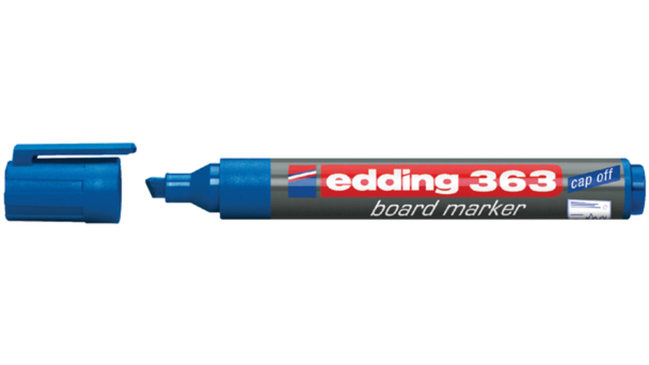 Viltstift edding 363 whiteboard schuin 1-5mm blauw