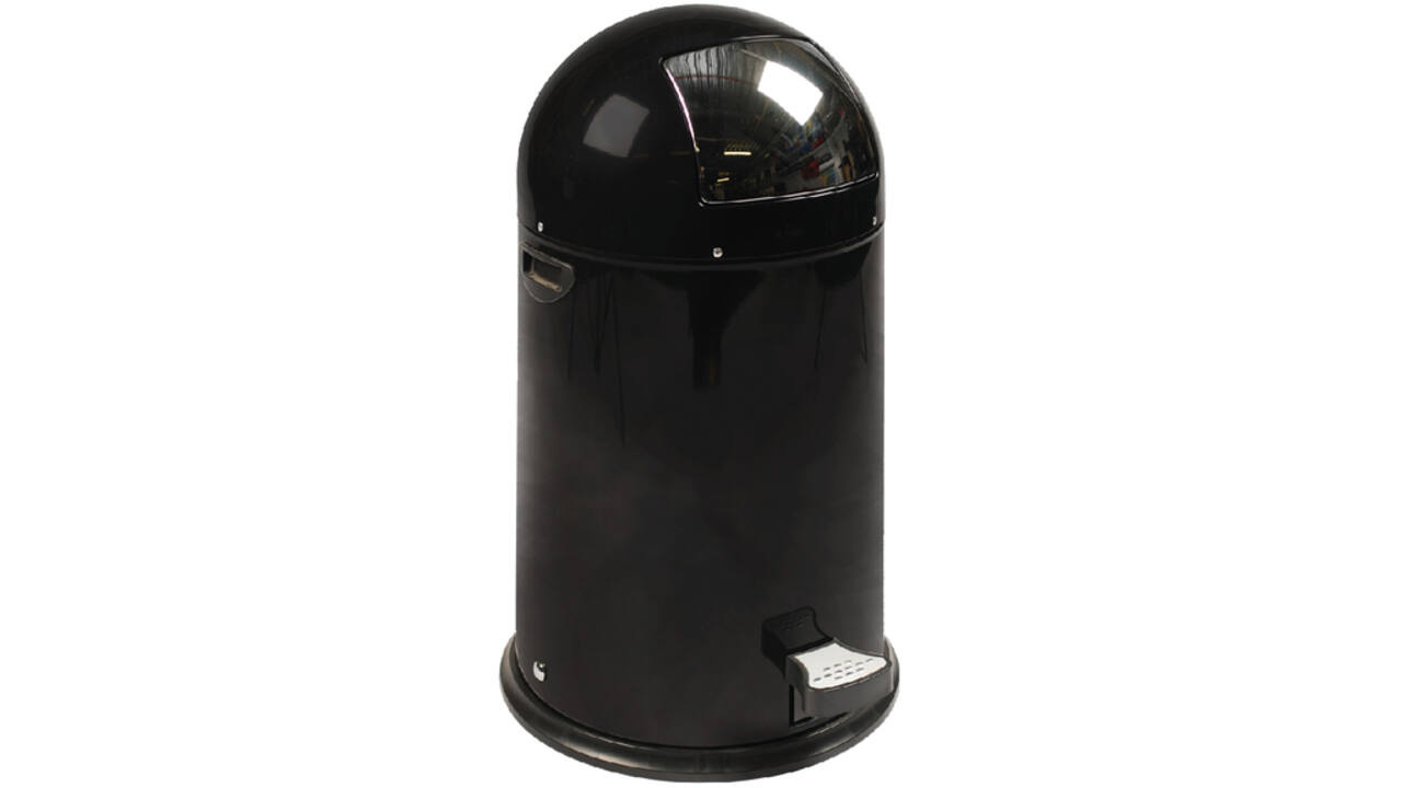 Afvalbak EKO Kickcan 33 liter mat zwart