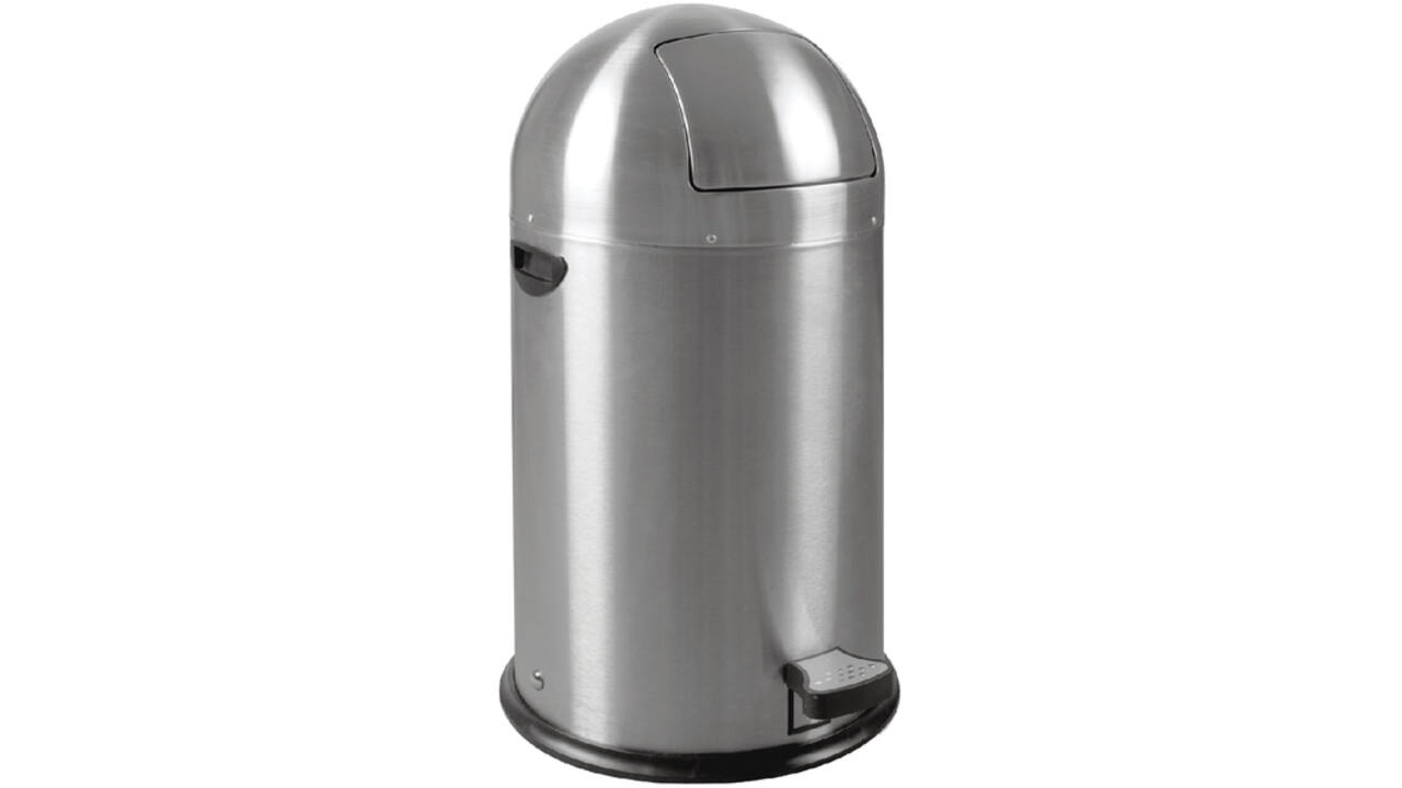 Afvalbak EKO Kickcan 33 liter mat RVS