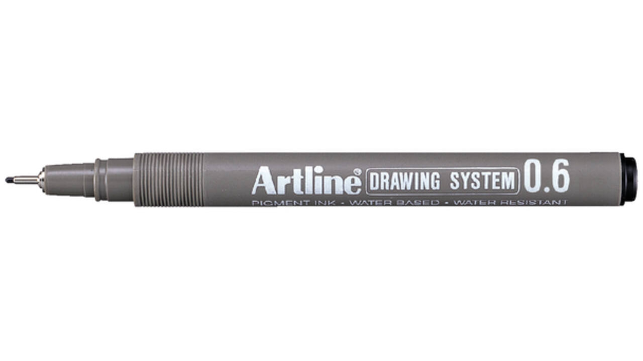 Fineliner Artline technisch technisch 0.6mm zwart
