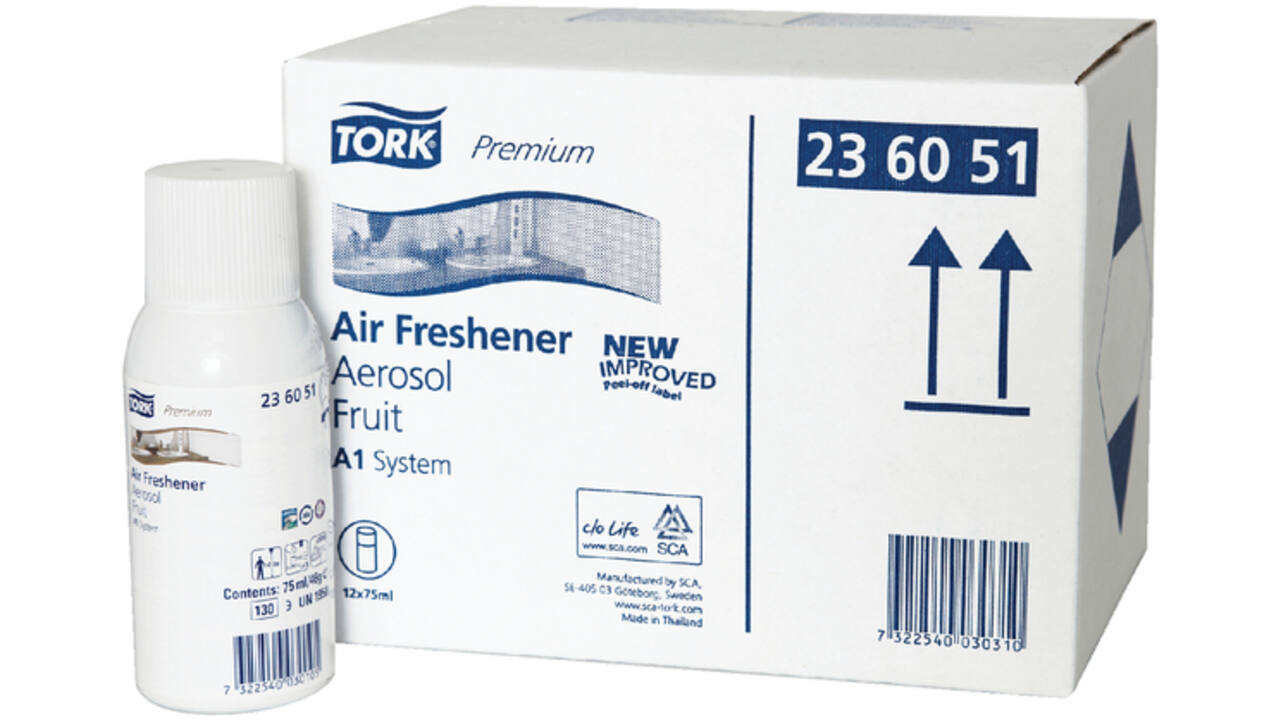 Luchtverfrisser Tork A1 spray met tropische fruitgeur 75ml 236051
