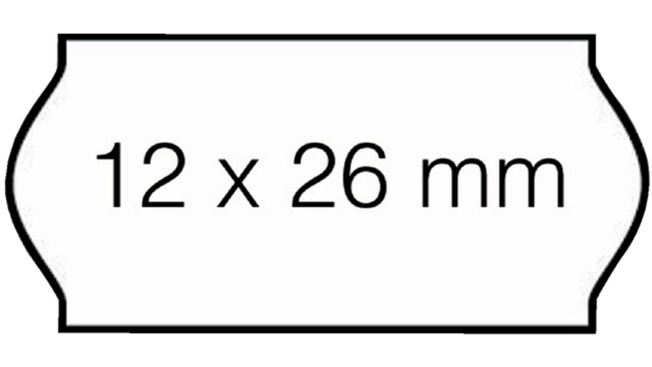 Prijsetiket 12x26mm Sato Samark permanent wit