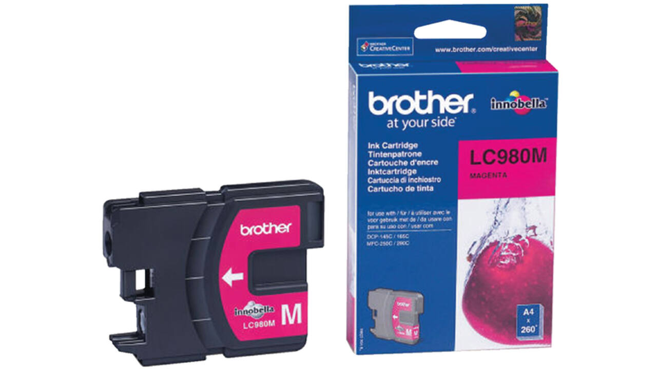 Inktcartridge Brother LC-980M rood