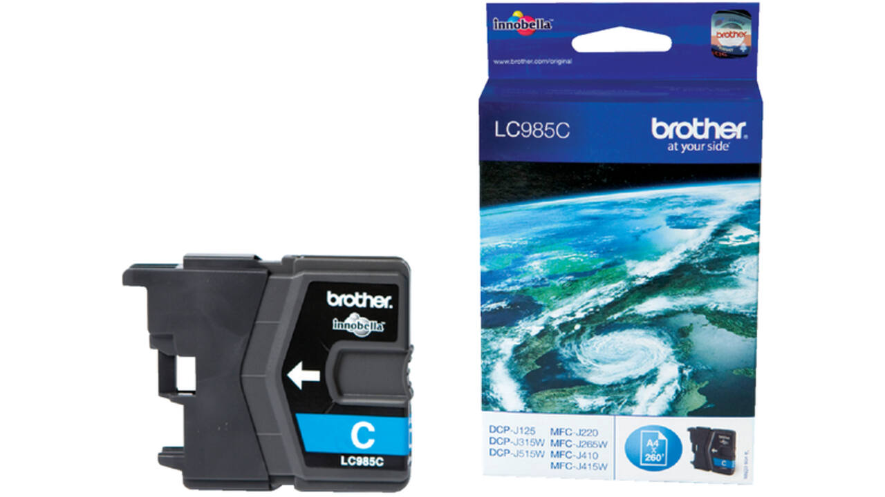 Inktcartridge Brother LC-985C blauw